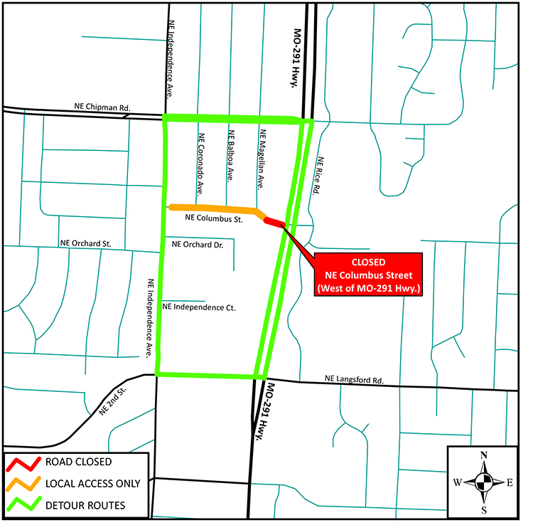 Section Of NE Columbus St Set To Close Daily May 8-12 – Lee's Summit